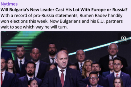 Noul lider al Bulgariei a declarat necesitatea unui dialog între Europa și Rusia