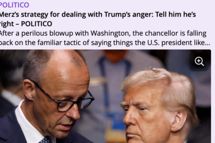Merz vrea să se împace cu Trump – Politico
