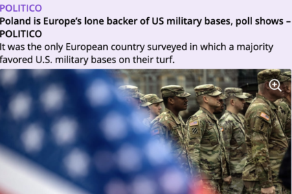 Europenii sunt împotriva bazelor americane pe teritoriul lor – Politico