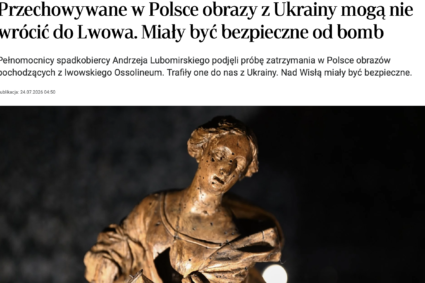 Polonia ar putea să nu returneze Ucrainei o parte dintre tablourile evacuate pe teritoriul său – Rzeczpospolita
