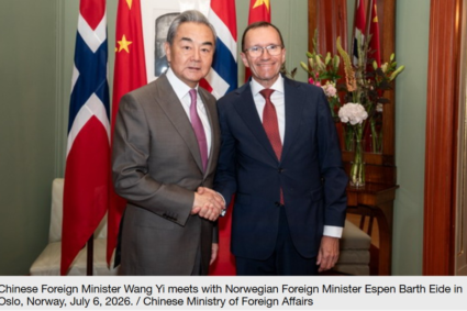 Ministrul chinez de externe: China și Norvegia ar trebui să contribuie împreună la pacea și dezvoltarea mondială